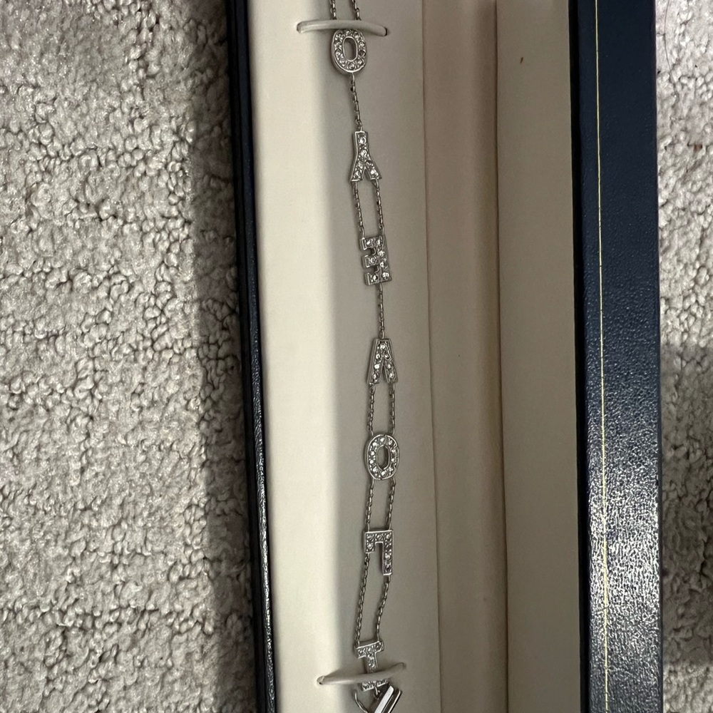 Silver Letter Charm Bracelet